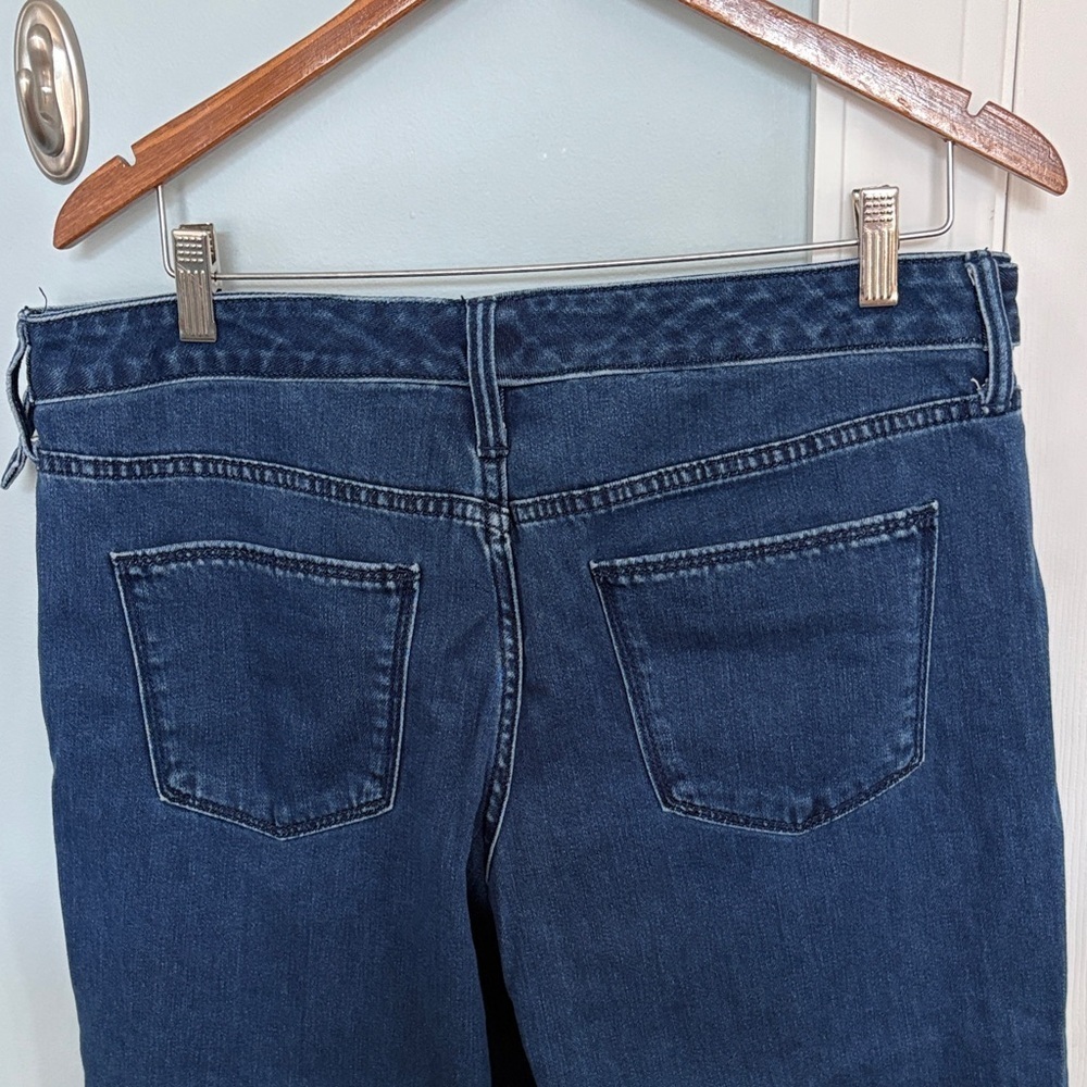 Universal Thread Indigo Denim Belted Wide Leg High Rise Cropped Jeans - Picture 4 of 14